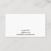 Eenvoudige, moderne Waterverf penseelstreek Visitekaartje (Achterkant)