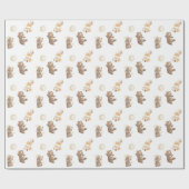 Eenvoudige moderne Waterverf Woodlanddieren Cadeaupapier (Vlak)