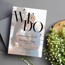 Eenvoudige Moderne 'We Do' Foto Huwelijksuitnodigi