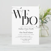 Eenvoudige Moderne We Do Trouw Uitnodiging (Staand voorkant)