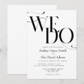 Eenvoudige Moderne We Do Trouw Uitnodiging (Voorkant / Achterkant)