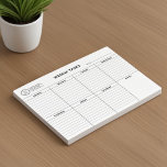 Eenvoudige moderne wekelijkse taken Organizer Tear Notitieblok<br><div class="desc">Verbeter de presentie en professionaliteit van uw merk met dit eenvoudige minimalistische wekelijkse takenorganisator tear-away notitieblok. Dit moderne en eenvoudige notitieblok is een veelzijdige oplossing en dient als een to-do-lijst, een bureau-pad en een wekelijkse agenda-planner, alles in één. Dit aanpasbare notitieblok is ideaal voor promotionele benodigdheden voor bedrijven en stelt...</div>
