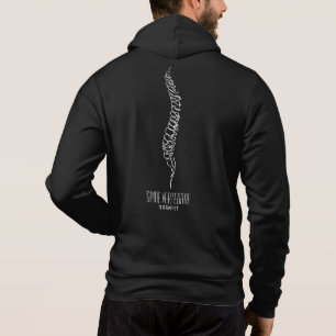 Eenvoudige moderne wervelkolomwervels hoodie