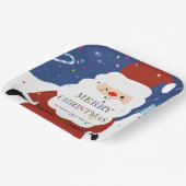 Eenvoudige moderne Whimsical Cute Santa Kerstparty Papieren Bordje (Gebogen)