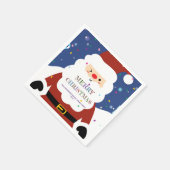 Eenvoudige moderne Whimsical Cute Santa Kerstparty Servet (Hoek)