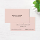 Eenvoudige, moderne Whimsical Heart Customer Disco Visitekaartje (Bureau)