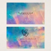 Eenvoudige, moderne Whimsical Heart Customer Disco Visitekaartje (Voorkant /achterkant)