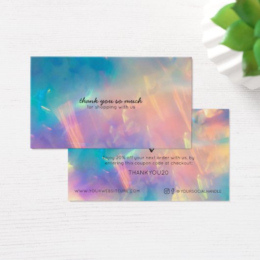 Eenvoudige, moderne Whimsical Heart Customer Disco Visitekaartje (Bureau)