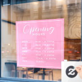 Eenvoudige Moderne Winkel Openingstijden roze Raam Raamsticker (Cafe Raam)