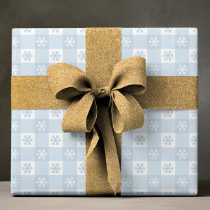 Eenvoudige moderne winter sneeuwvlok kerstvakantie cadeaupapier