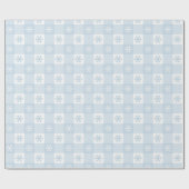 Eenvoudige moderne winter sneeuwvlok kerstvakantie cadeaupapier (Vlak)