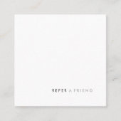 Eenvoudige Moderne Wit Verwijs een Vriend Aanbevelingskaartje (Voorkant)