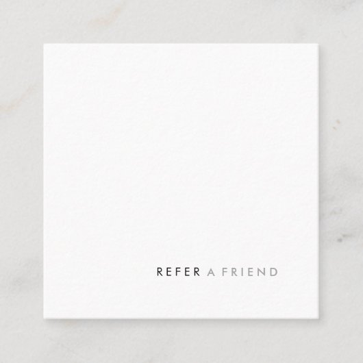 Eenvoudige Moderne Wit Verwijs een Vriend Aanbevelingskaartje (Voorkant)