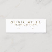 Eenvoudige, moderne witte basisvertoning Mini Mini Mini Visitekaartje (Voorkant)