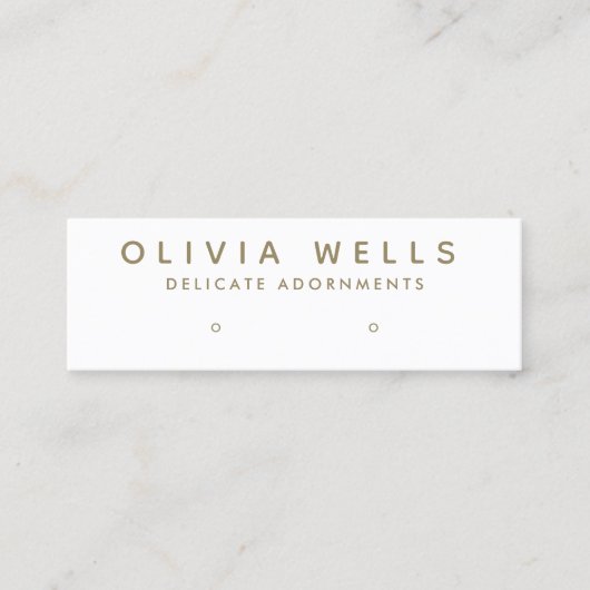 Eenvoudige, moderne witte basisvertoning Mini Mini Mini Visitekaartje (Voorkant)