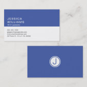 Eenvoudige Moderne Witte & Blauwe SEO Specialist Visitekaartje (Voorkant / Achterkant)