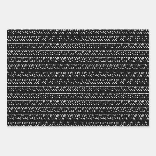 Eenvoudige, moderne, witte dubbele pijl die schatt inpakpapier vel (Voorkant)