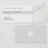 Eenvoudige, moderne, witte en lichte, grijze SEO-s Visitekaartje (Voorkant / Achterkant)