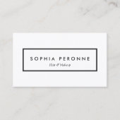 Eenvoudige moderne Witte Estheticus en Makeup Arti Visitekaartje (Voorkant)