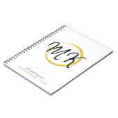 Eenvoudige moderne witte gouden elegante sjabloonm notitieboek (Linkerzijde)