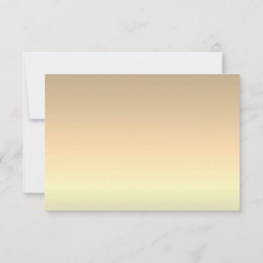 Eenvoudige Moderne Witte & Gouden Folie Olifant Tr RSVP Kaartje (Achterkant)