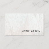 Eenvoudige Moderne Witte Houten Beroeps Visitekaartje (Voorkant)