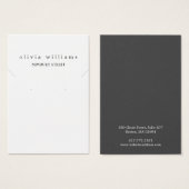 Eenvoudige Moderne Witte Ketting Oorbel Display Ka Visitekaartje (Voorkant /achterkant)