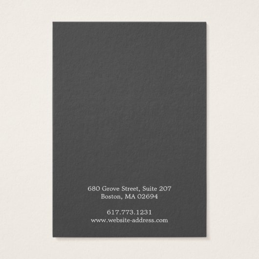 Eenvoudige Moderne Witte Ketting Oorbel Display Ka Visitekaartje (Achterkant)