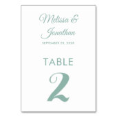 Eenvoudige, moderne, witte munt-groene elegante br kaart (Achterkant)