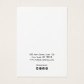 Eenvoudige, moderne, witte, oorscherm Kaart (Achterkant)