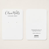 Eenvoudige, moderne, witte, oorscherm Kaart (Voorkant /achterkant)