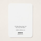 Eenvoudige, moderne, witte, oorscherm Kaart (Achterkant)