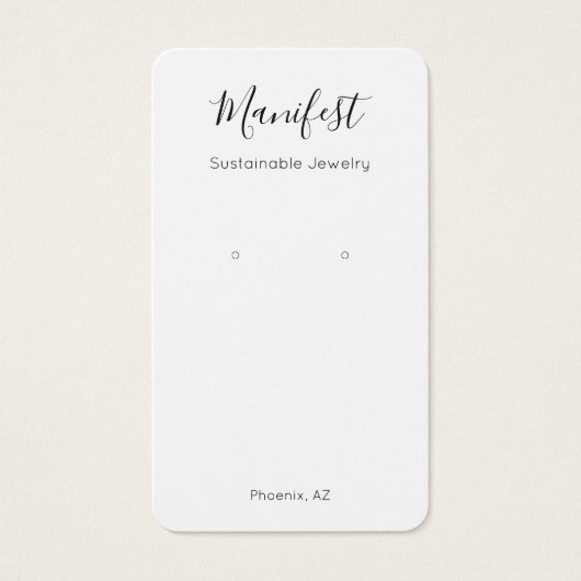 Eenvoudige, moderne, witte, oorscherm Kaart (Voorkant)