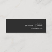 Eenvoudige, moderne, witte professional mini visitekaartje (Achterkant)