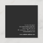 Eenvoudige, moderne, witte professional vierkante visitekaartje (Achterkant)