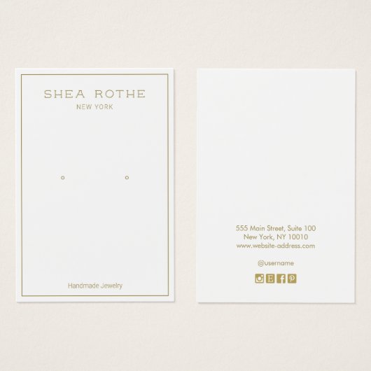 Eenvoudige, moderne, witte rand die Kaart voor bee (Voorkant /achterkant)