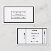 Eenvoudige moderne witte sneeuw visitekaartje (Voorkant / Achterkant)