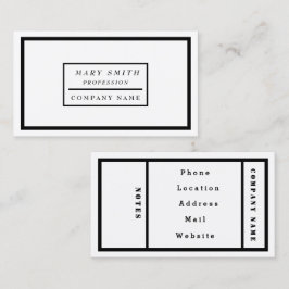 Eenvoudige moderne witte sneeuw visitekaartje