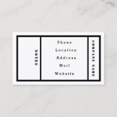 Eenvoudige moderne witte sneeuw visitekaartje (Achterkant)