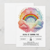 Eenvoudige Moderne Wolken Meisje Verjaardag Kaart (Voorkant / Achterkant)