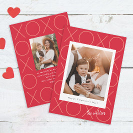 Eenvoudige moderne XOXO Lijst foto Valentijnsdag Feestdagenkaart