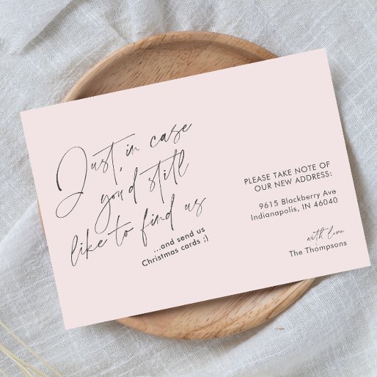 Eenvoudige moderne, zachte roze en grijze beweging aankondiging