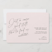 Eenvoudige moderne, zachte roze en grijze beweging aankondiging (Voorkant)