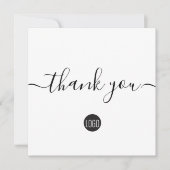 Eenvoudige moderne zakelijke aangepaste logo bedankkaart (Voorkant)