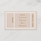 Eenvoudige moderne zanddollar visitekaartje (Achterkant)