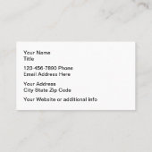 Eenvoudige moderne ziektekostenverzekering visitekaartje (Achterkant)