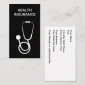 Eenvoudige moderne ziektekostenverzekering visitekaartje (Voorkant / Achterkant)