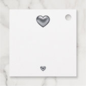 Eenvoudige, moderne, zilveren Labels voor het hart (Achterkant)