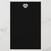 Eenvoudige, moderne, zilverhartopvang briefpapier (Achterkant)