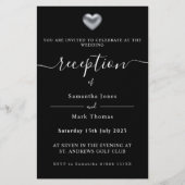 Eenvoudige, moderne, zilverhartopvang briefpapier (Voorkant)